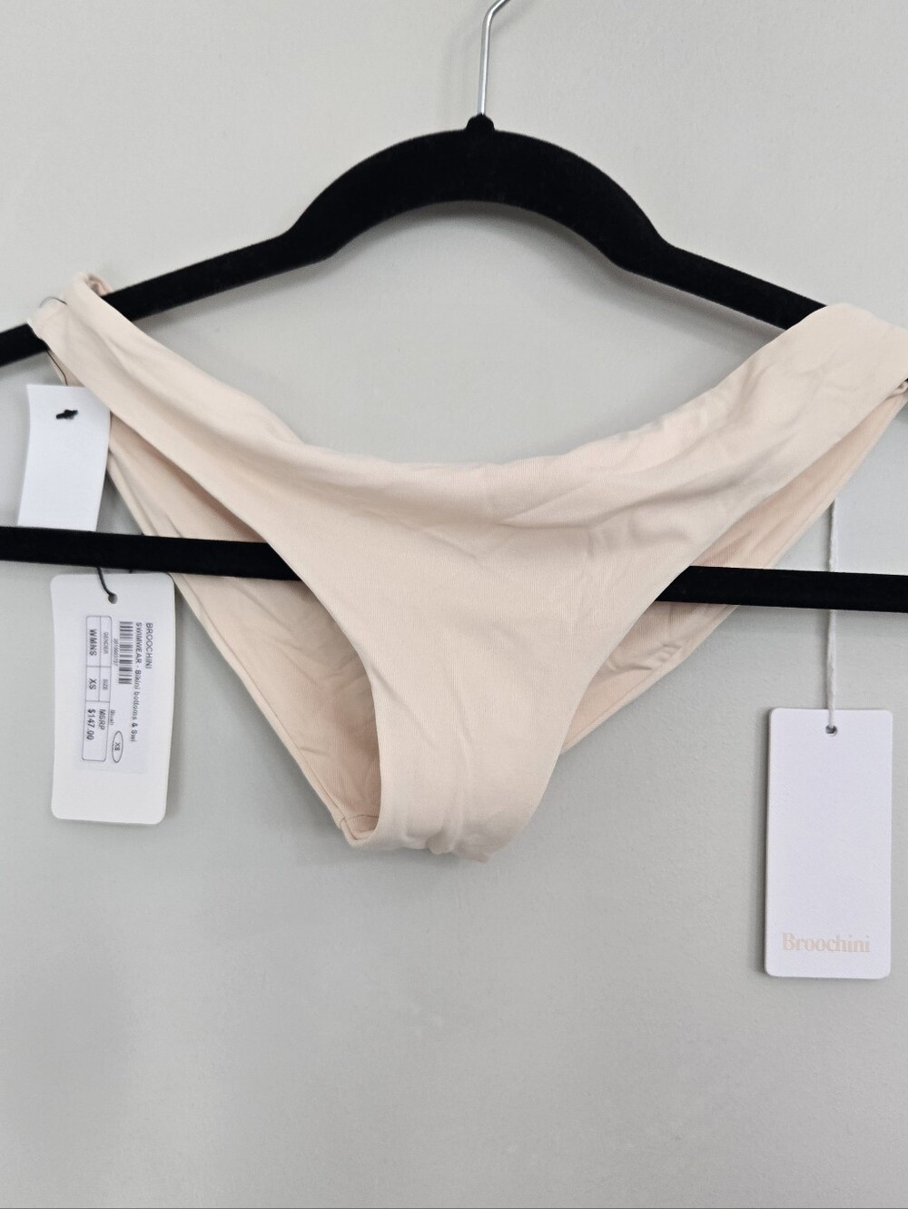 Broochini Peach Blush Bikini Bottom XS Handmade In Italy Luxury Designer